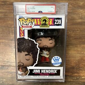 Jimi Hendrix Funko Pop Rocks #239 Funko Shop Exclusive Graded Encapsulated PSA 9